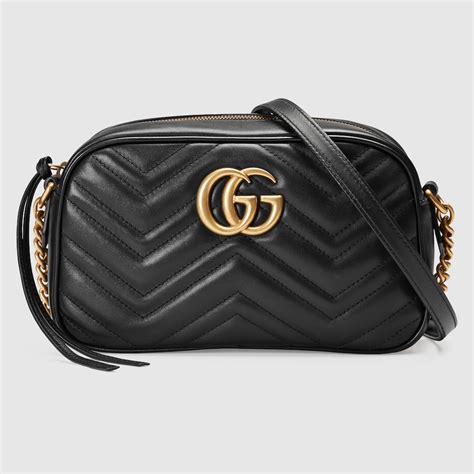 gucci small leather bag|Gucci small marmont bag black.